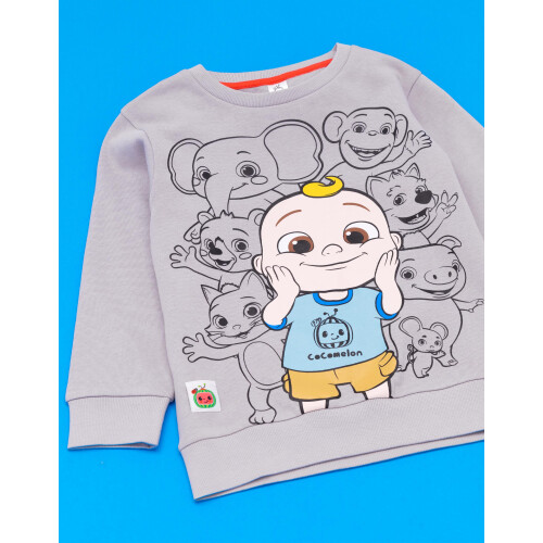 (5-6 Years) Cocomelon Sweatshirt (Unisex Kids Grey) 2