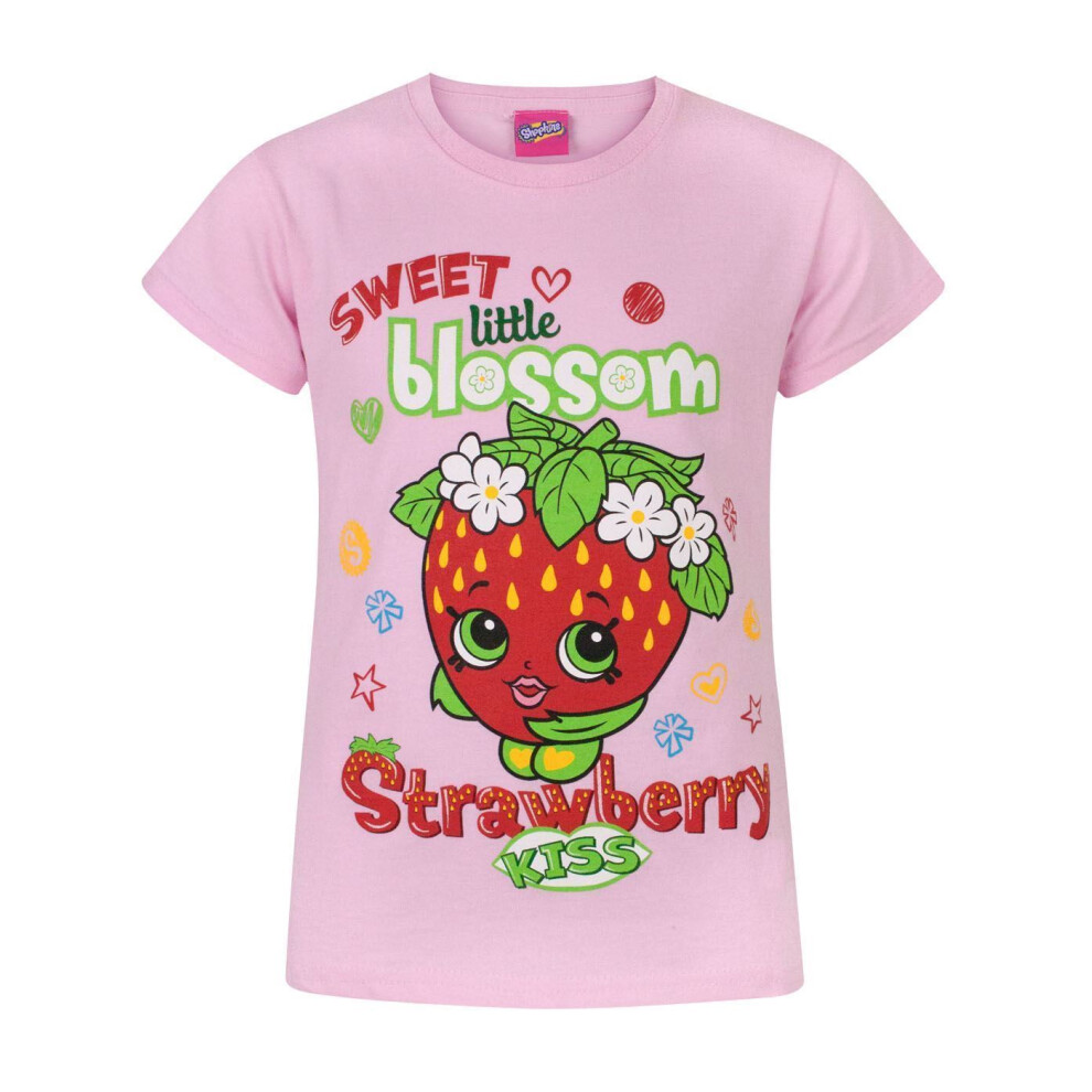 Shopkins Short Sleeved T-Shirt (Girls Pink)