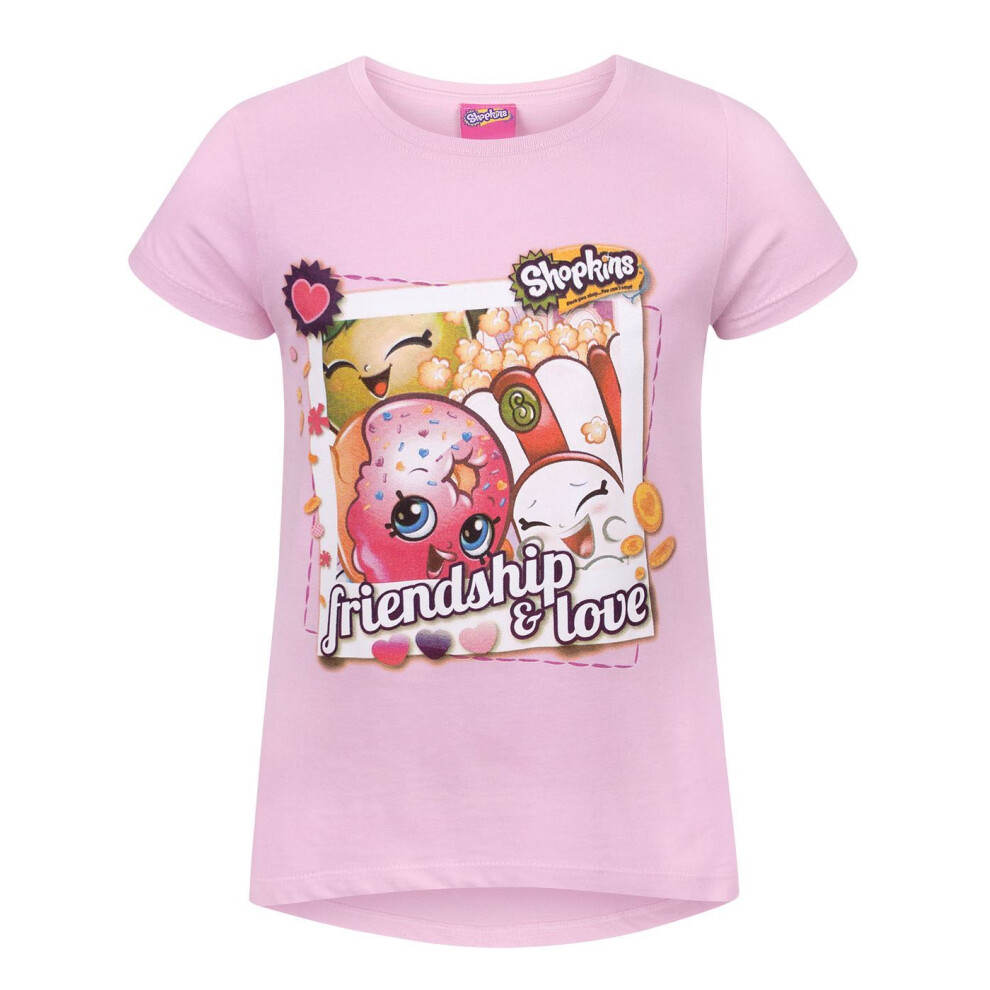 (3-4 Years) Shopkins Short Sleeved T-Shirt (Girls Pink)