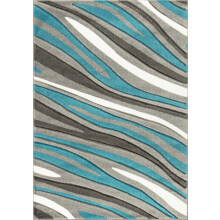 (GREY / BLUE, 160 cm x 220 cm) Soft Beige Grey Living Room Carved Vogue Rug