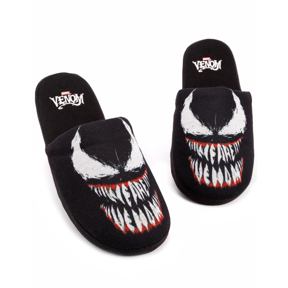 (11-12 UK) Marvel Mule Slippers (Mens Black)