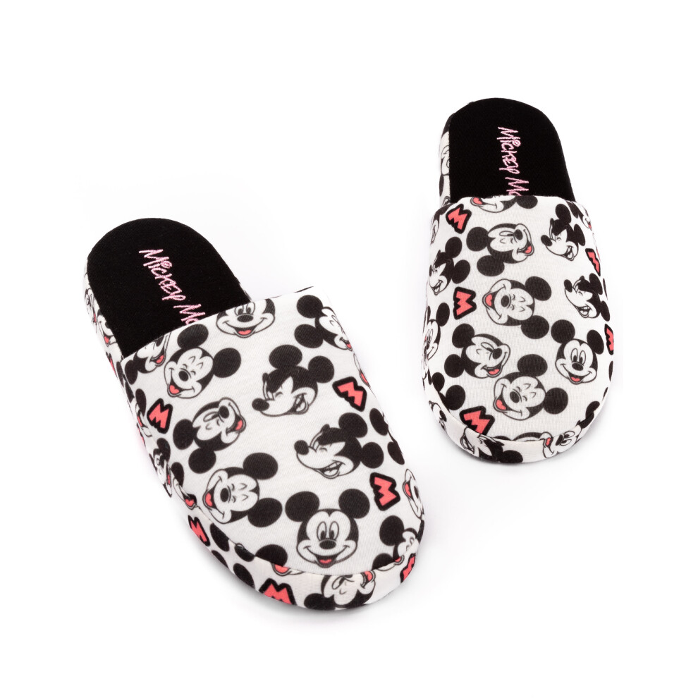 (5-6 UK) Disney Mule Slippers (Womens White)