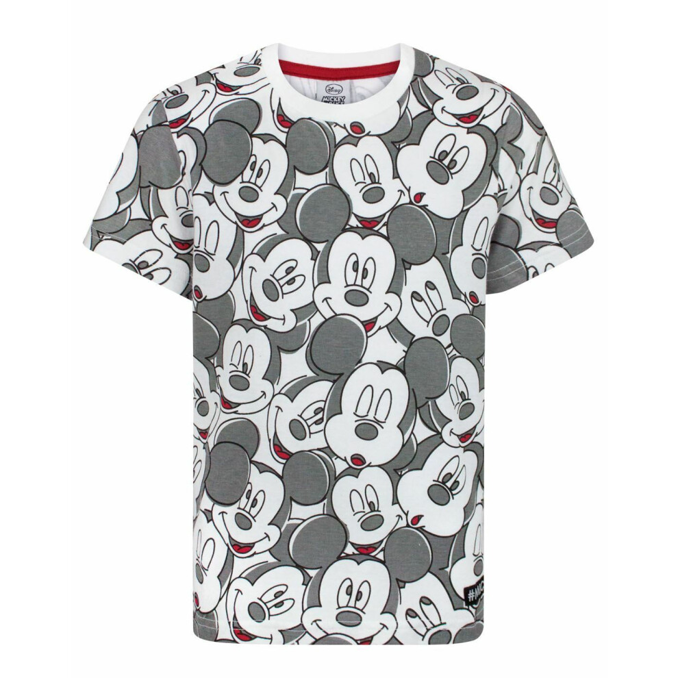 (5-6 Years) Disney Short Sleeved T-Shirt (Boys White)