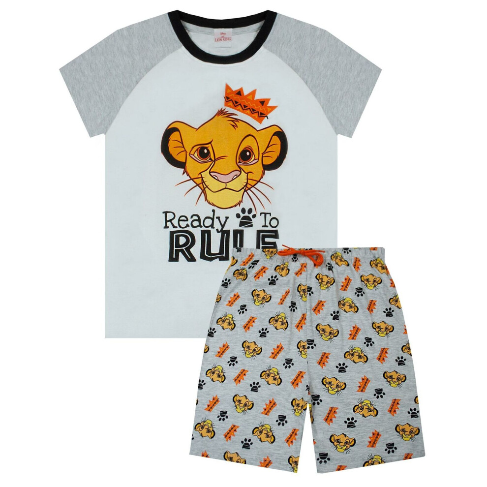 Disney Short Sleeve Short Leg Pyjama Set (Boys Grey)