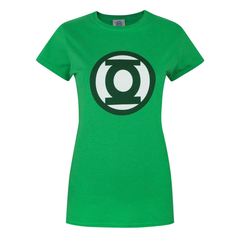 (Large) DC Comics Short Sleeved T-Shirt (Womens Green)