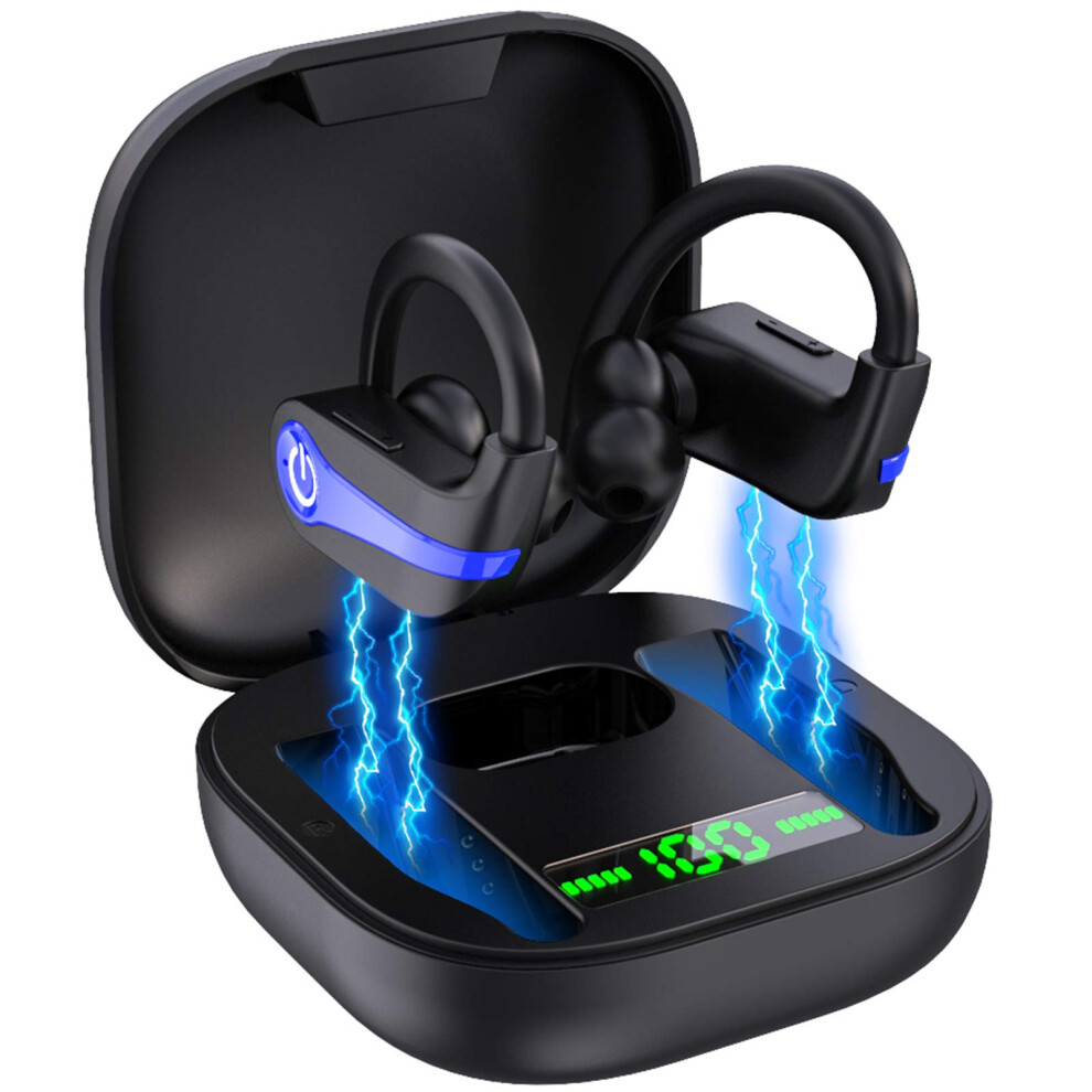 Wireless Headphones, Wireless Earbuds Bluetooth 5.1 Headphones Sport, Wireless Earphones In Ear Stereo Deep Bass Ip7 Waterproof Earhook 779747659184