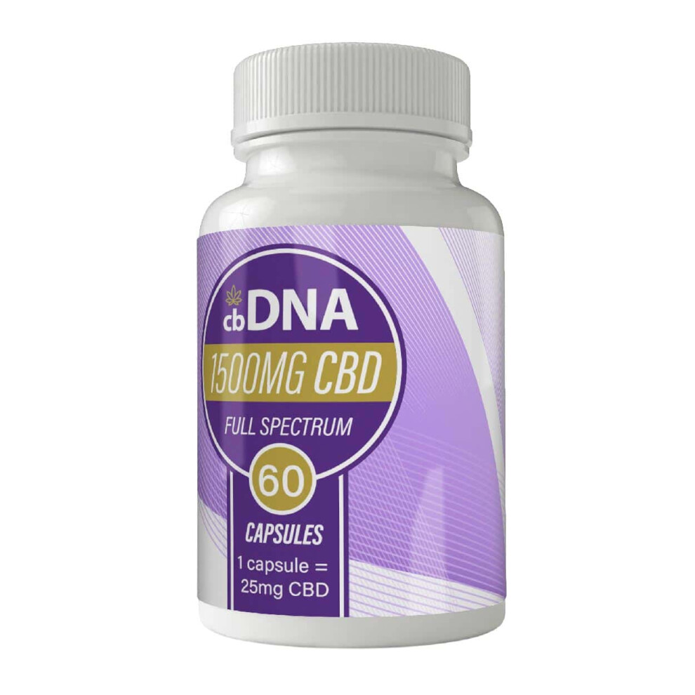 cbDNA 1500MG Full Spectrum CBD Capsules - Lab Certified - Licensed