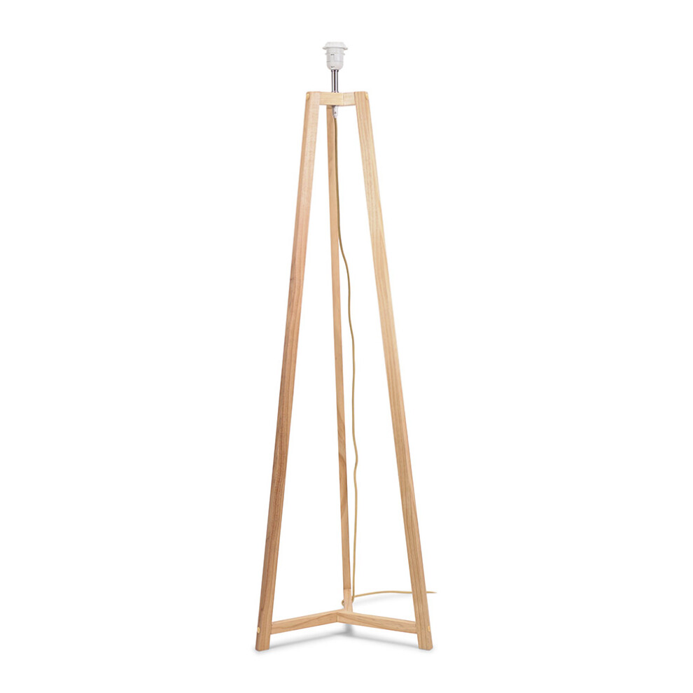 ValueLights Lottie Oak Wooden Free Standing Tripod Floor Lamp Base