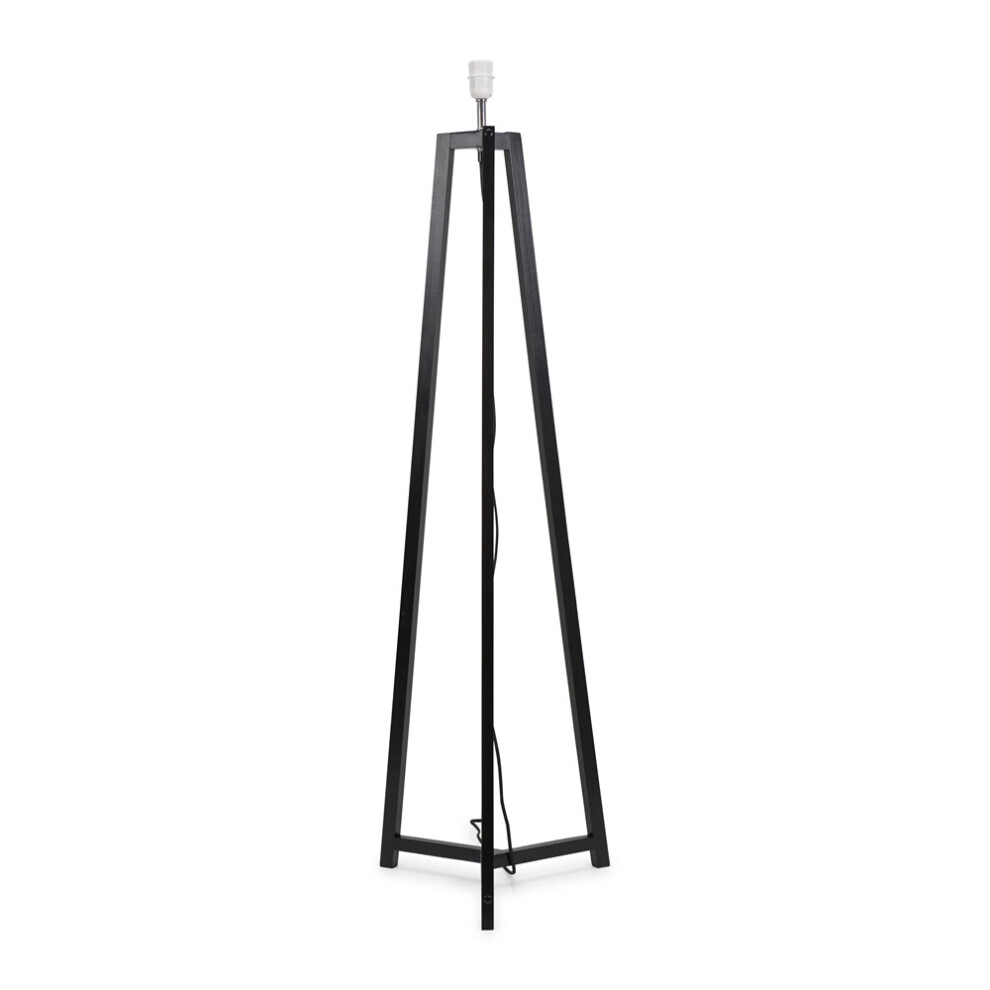 ValueLights Lottie Black Wooden Free Standing Tripod Floor Lamp Base