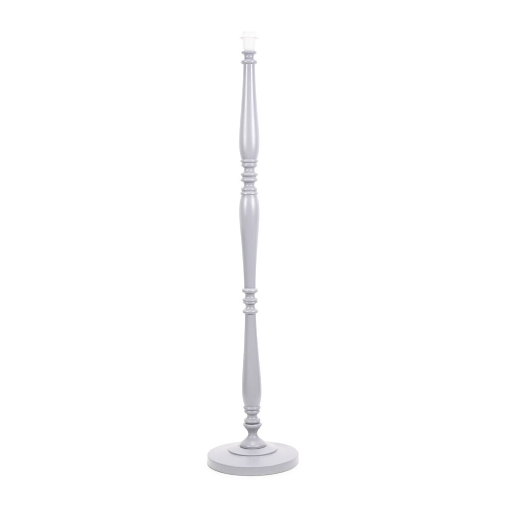 ValueLights Victoria Grey Wood Traditional Stem Floor Lamp Base