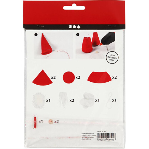 Felt Craft Set for 2 Christmas Santa Gnomes 1
