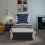 SlumberWorx (Black and White) Galaxy Ottoman Storage LED Headboard Gaming Single Black Bed Frame 3