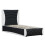 SlumberWorx (Black and White) Galaxy Ottoman Storage LED Headboard Gaming Single Black Bed Frame 7