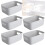 (Grey, Small) Panzy Home Plastic Storage Baskets with Handle Rectangular Home & Kitchen Organiser Strong Plastic Cupboard Storage Boxes 1