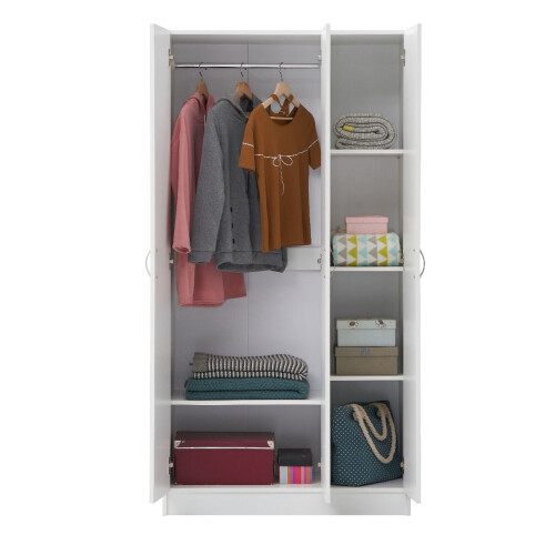 Timber Art Design UK White 3 Door Double Wardrobe Spacious Bedroom Storage Unit 2