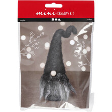 Mini Kit criativo de Natal - Duende Cinza - 13 cm - 1 pç - Atividade manual - DIY Natal