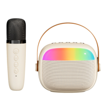 Mini karaoke stroj pre deti a dospelých Bluetooth reproduktor s 1 bezdrôtovým mikrofónom a LED svetlami Domáca párty pre dievčatá a chlapcov