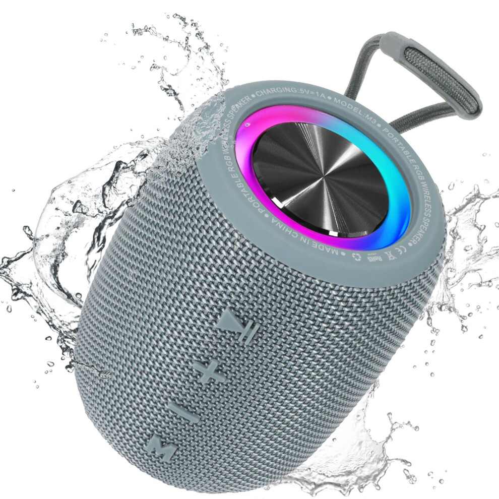 Chronus Portable Bluetooth Speaker, Bt5.3 Wireless Speaker 20W Bass Diaphragms With Multi Led Dynamic Modes, Ipx6 Waterproof 16H Playtime Light 6976918020864