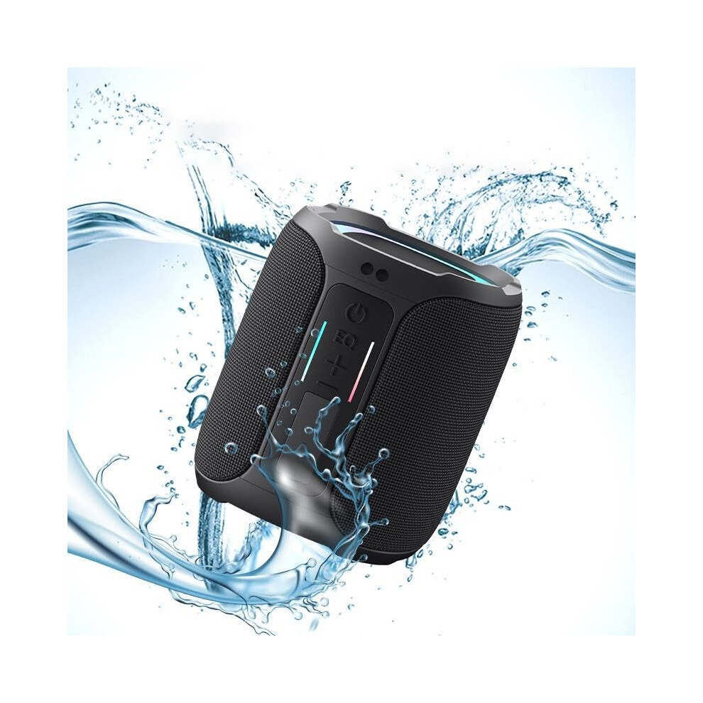 Chronus Portable Bluetooth Speaker With Lights, Powerful Crystal Clear Sound, Ipx5 Waterproof, All Day Playtime, Aux&Tf-Card Input, Bluetooth 5.3, Tws 6976918020871
