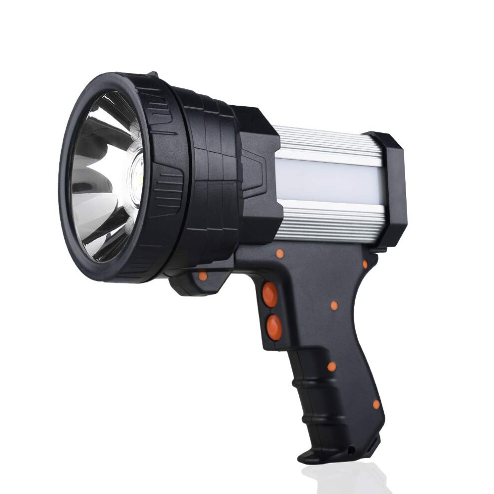 Projecteur rechargeable et lanterne de camping argenté