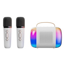 Chronus Mini Karaoke Machine for Kids Adults, Portable Bluetooth Speaker with 2 Wireless Microphones & RGB LED Light,for Boys and Girls Toys Birthday