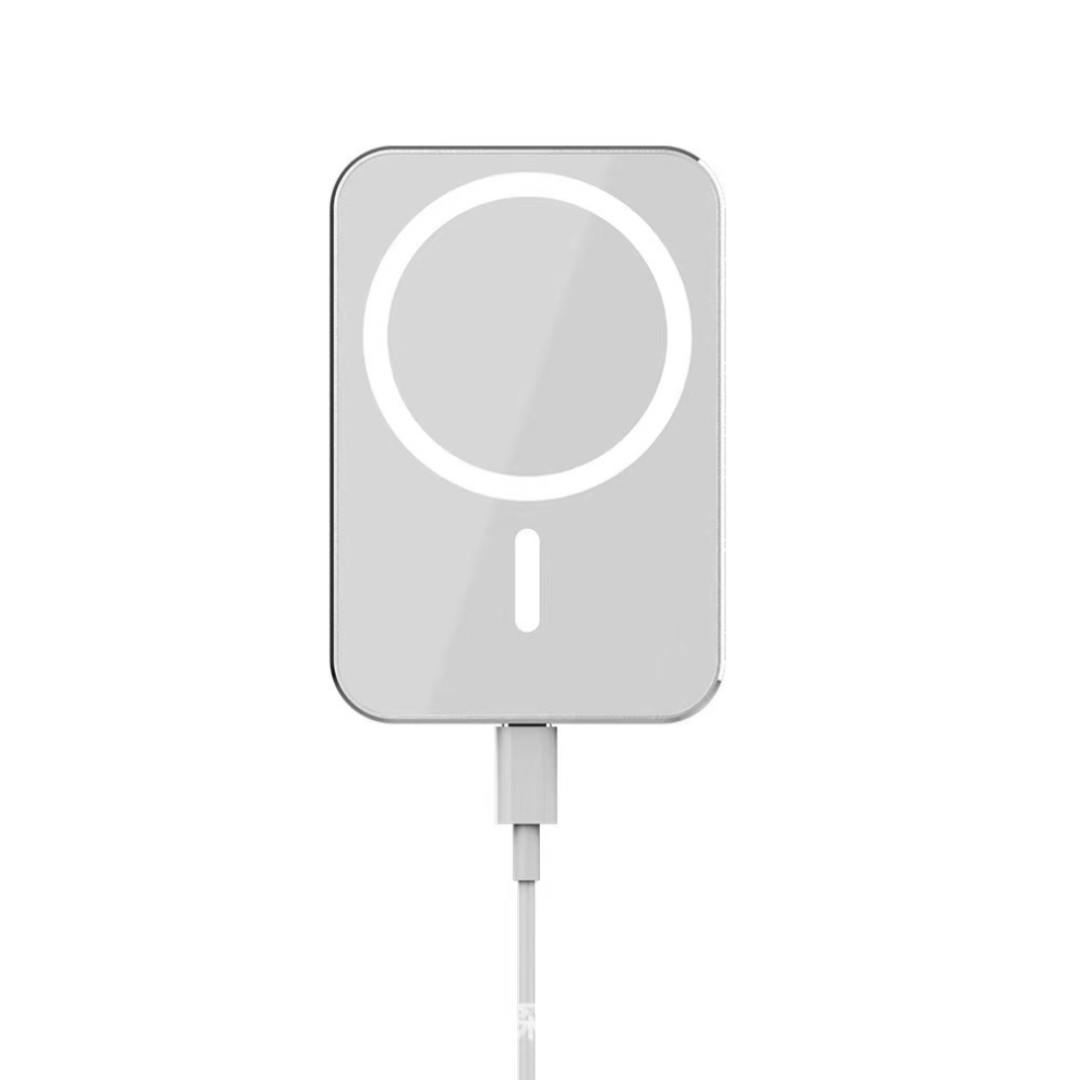 Chronus Magnetic Car Wireless Charger, 15W Fast Wireless Car Charger Aluminum Alloy Holder, Compatible With Magsafe Charger, For Iphone(White) White 6976918022448