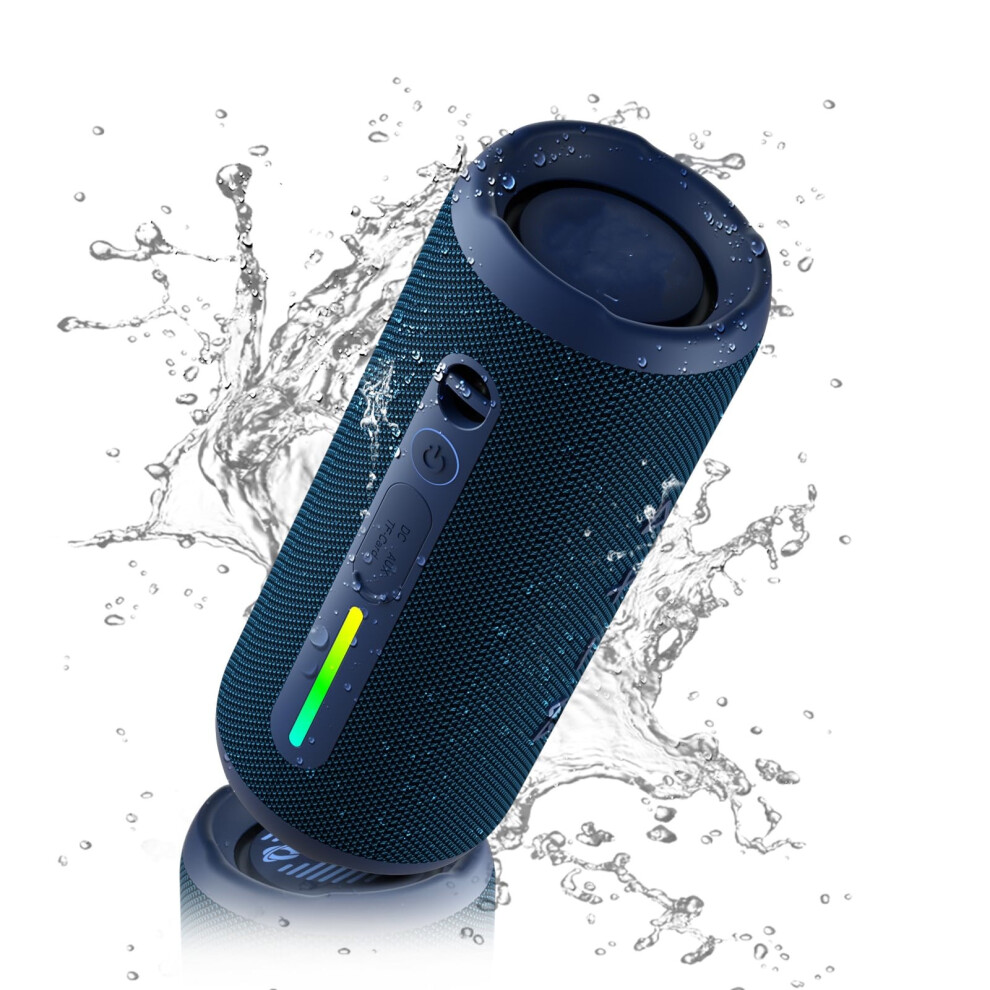 Chronus Portable Bluetooth Speaker, Wireless Speaker With 24W Loud Stereo Sound, Active Extra Bass, Ipx7 Waterproof, Bt5.3, Rgb Lights, Dual Pairing, 6976918020802