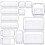 (13 PCS) 25 Desk Drawer Organizer Trays Clear Plastic Storage Boxes Divider for Makeup 1
