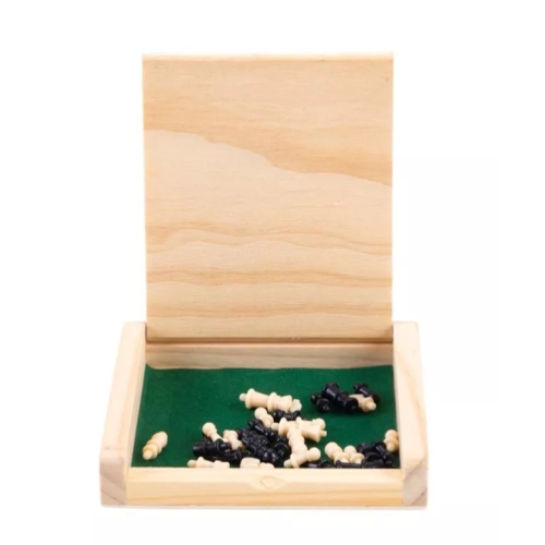 Wooden Travel Chess Set. Pegged Pieces. 2