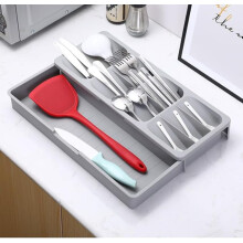 Panzy Home Cutlery Drawer Organiser, Compact Utensil Tray for Kitchen, Expandable Knife and Fork Drawer Organiser