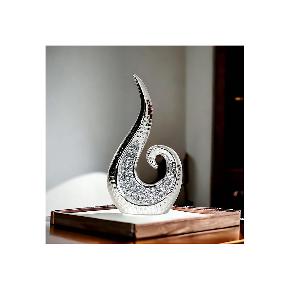 Jayogla Resin Decorative Diamante Bling, 24Cm Silver