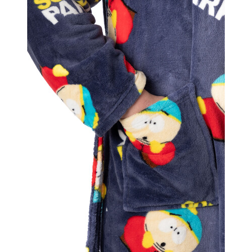 (Medium) South Park Hooded Bathrobe (Mens Blue) 2