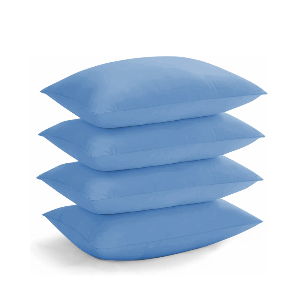 (Pack of 4, Sky Blue/Light Blue Pillow Cover) 2, 4, 6 X Pillow Case Soft Bedroom Pillows Covers