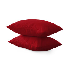 (Pack of 2, Burgundy/Red Pillow Cover) 2, 4, 6 X Pillow Case Soft Bedroom Pillows Covers