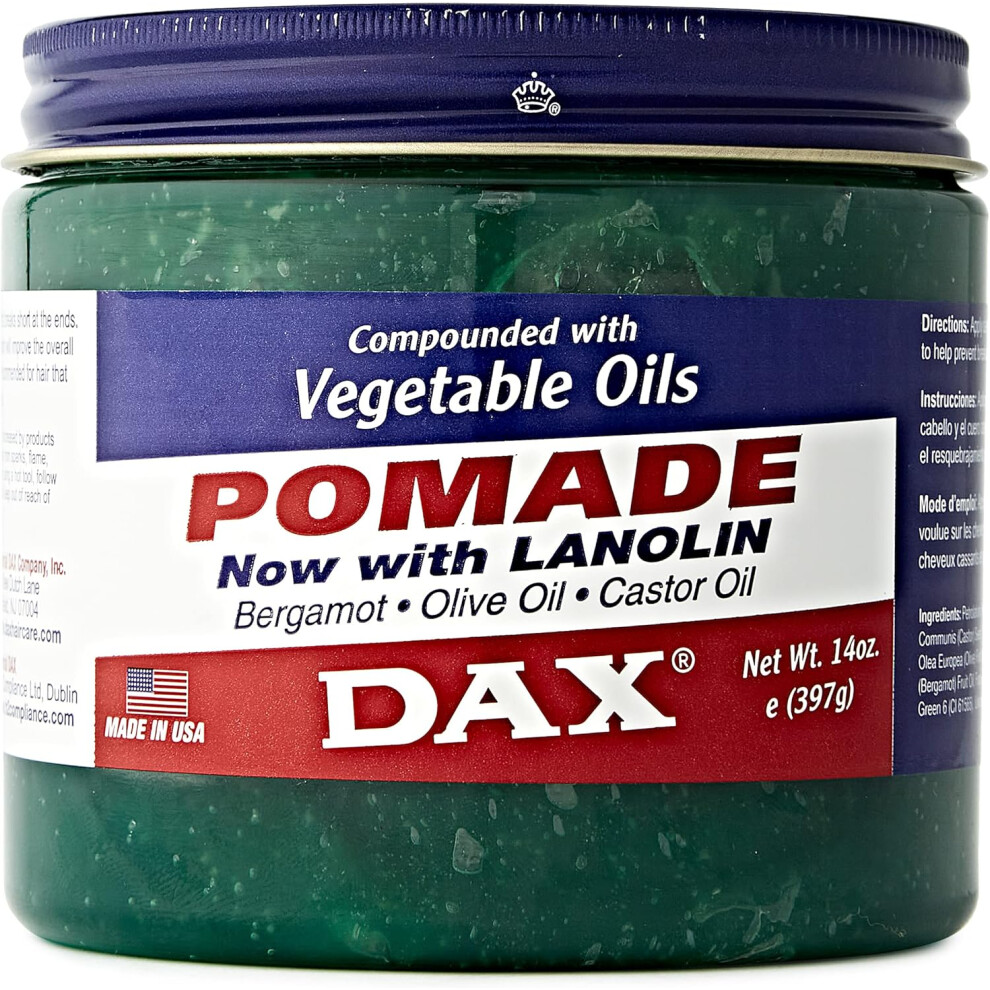 Dax Pomade Green with Vegetable Oil 14 oz