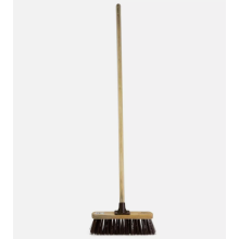 Outdoor Broom with Handle Stiff Garden Sweeper Head Yard Hard Brush