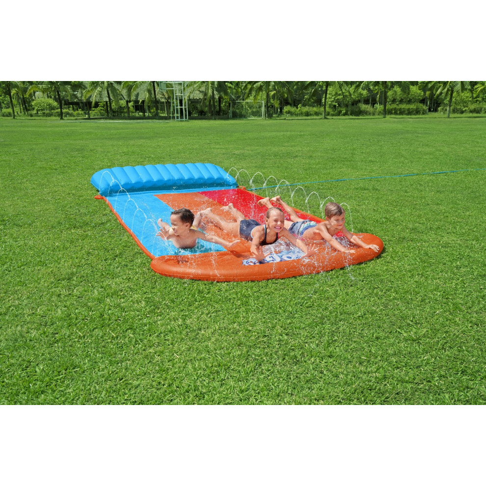 Bestway H2OGO! Triple Water Slide with Tsunami Splash Ramp 4.88 m