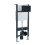 NES Home Nes Home Wall Hung Toilet Cistern Frame with Avant Matt Black Square Push Button 1