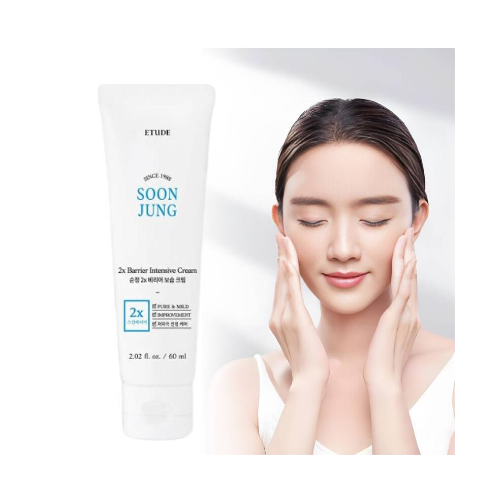 Etude Soonjung 2x Barrier Intensive Cream 60 Ml Face Skin Care Moisturizing