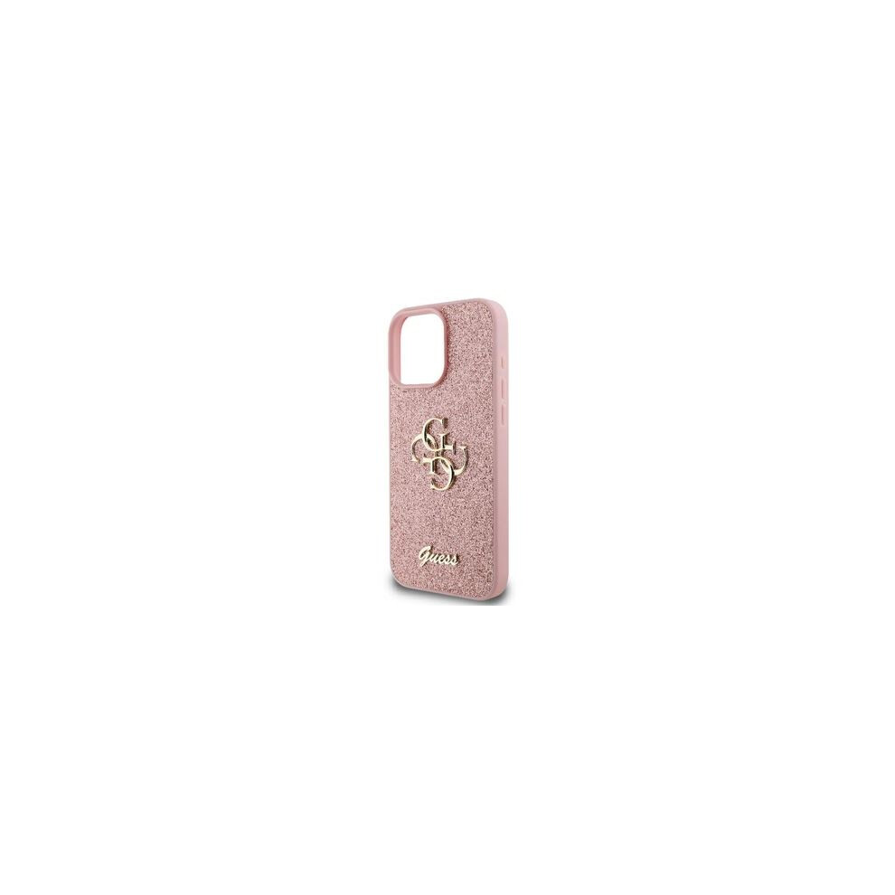 Guess Fixed Glitter Big 4G Logo Case for iPhone 16 Pro 6.3" Pink