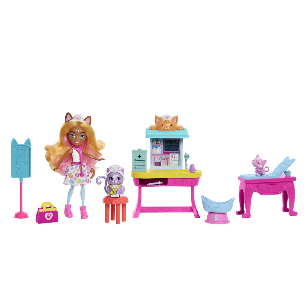 Mattel Enchantimals City Tails Main Street Feel Fine Doctor's Office
