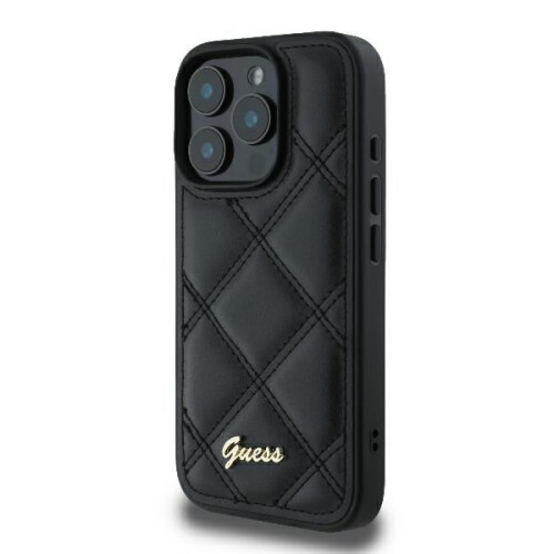 Guess Guess Quilted Metal Logo Case for iPhone 16 Pro 6.3" Black 1