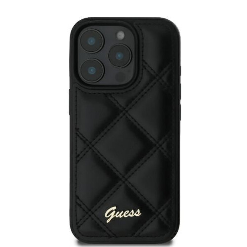 Guess Guess Quilted Metal Logo Case for iPhone 16 Pro 6.3" Black 2