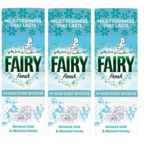 Fairy Laundry Beads Sensitive Non-Bio Scent Boosters Almond Milk Honey (3x 245g)