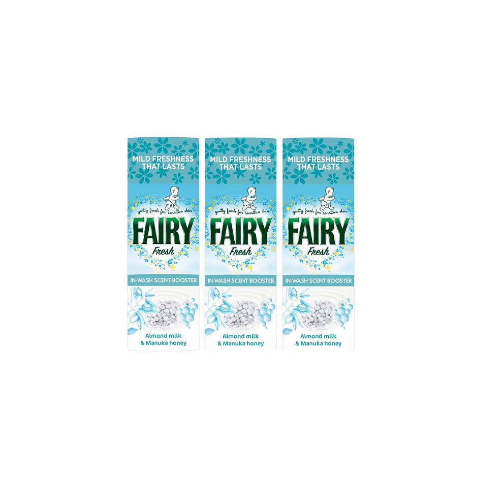 Fairy Laundry Beads Sensitive Non-Bio Scent Boosters Almond Milk Honey (3X 245G)
