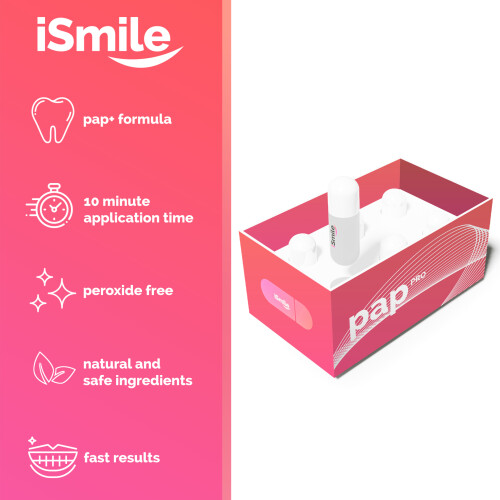 iSmile PAPpro Peroxide Free Teeth Whitening Refill Gels Kit 2