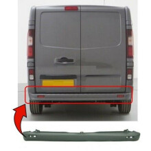 Vauxhall Vivaro 2000-2014 Rear Bumper Centre Section Grey Textured
