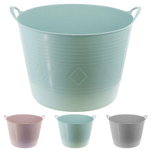 GEEZY Flexi Tub Heavy Duty Storage Basket Home Garden Laundry Toys Bucket Trug 40L