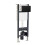 NES Home Nes Home Wall Hung WC Cistern Frame with Matt Black Round Button Flush Plate 1