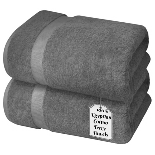 (Grey) Luxury Hand Towels 100% Egyptian Cotton Soft Towel
